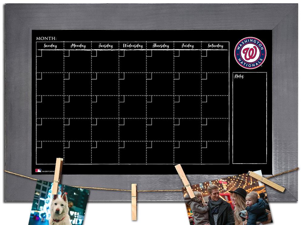 fan creations Washington Nationals Monthly Chalkboard With Frame & Clothespins