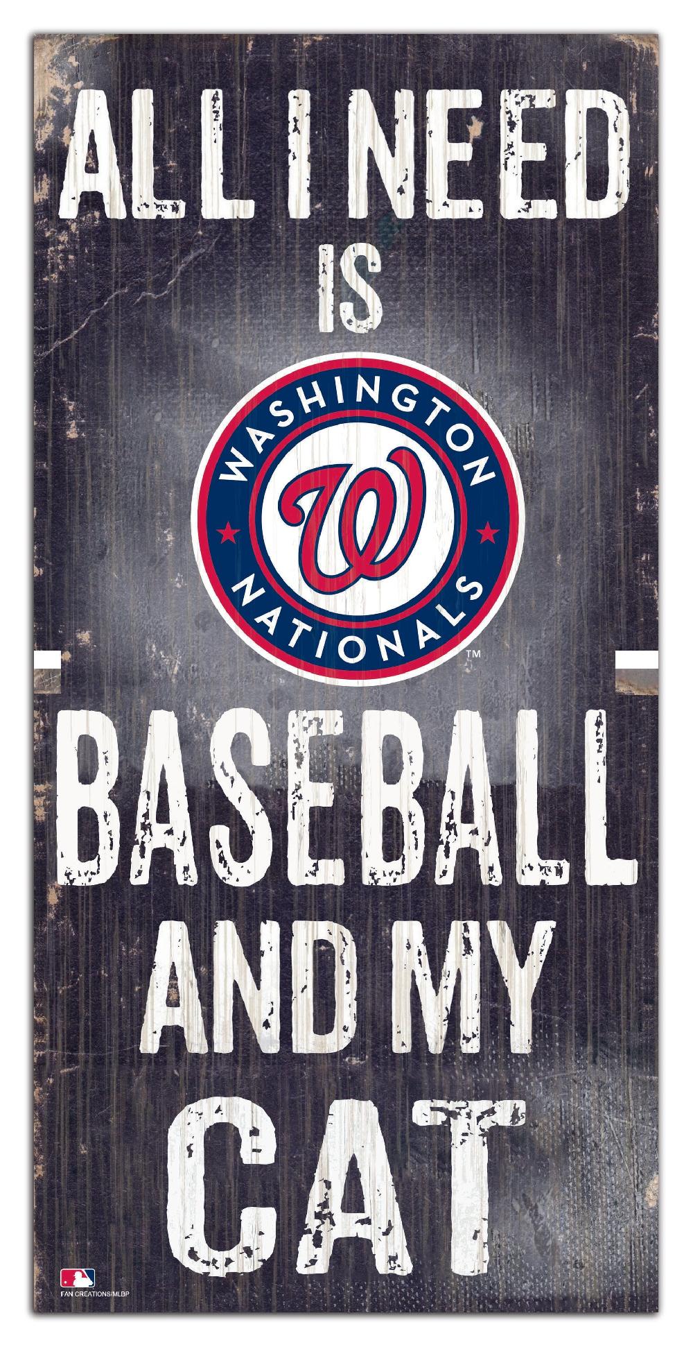 fan creations Washington Nationals My Cat 6x12 Sign