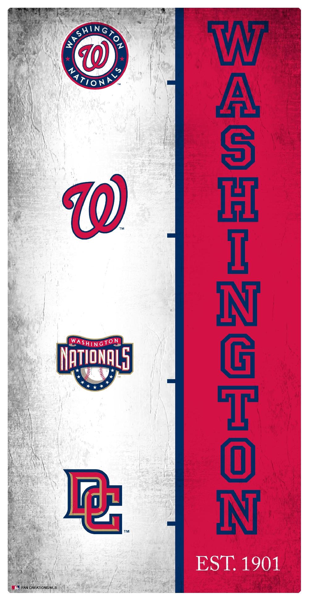 fan creations Washington Nationals Team Logo Progression 6x12