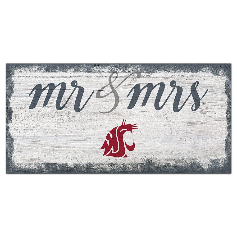 Fan Creations Washington State Script Mr & Mrs 6x12 Sign