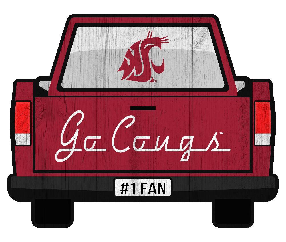 fan creations Washington State Slogan Truck Back Vintage 12in