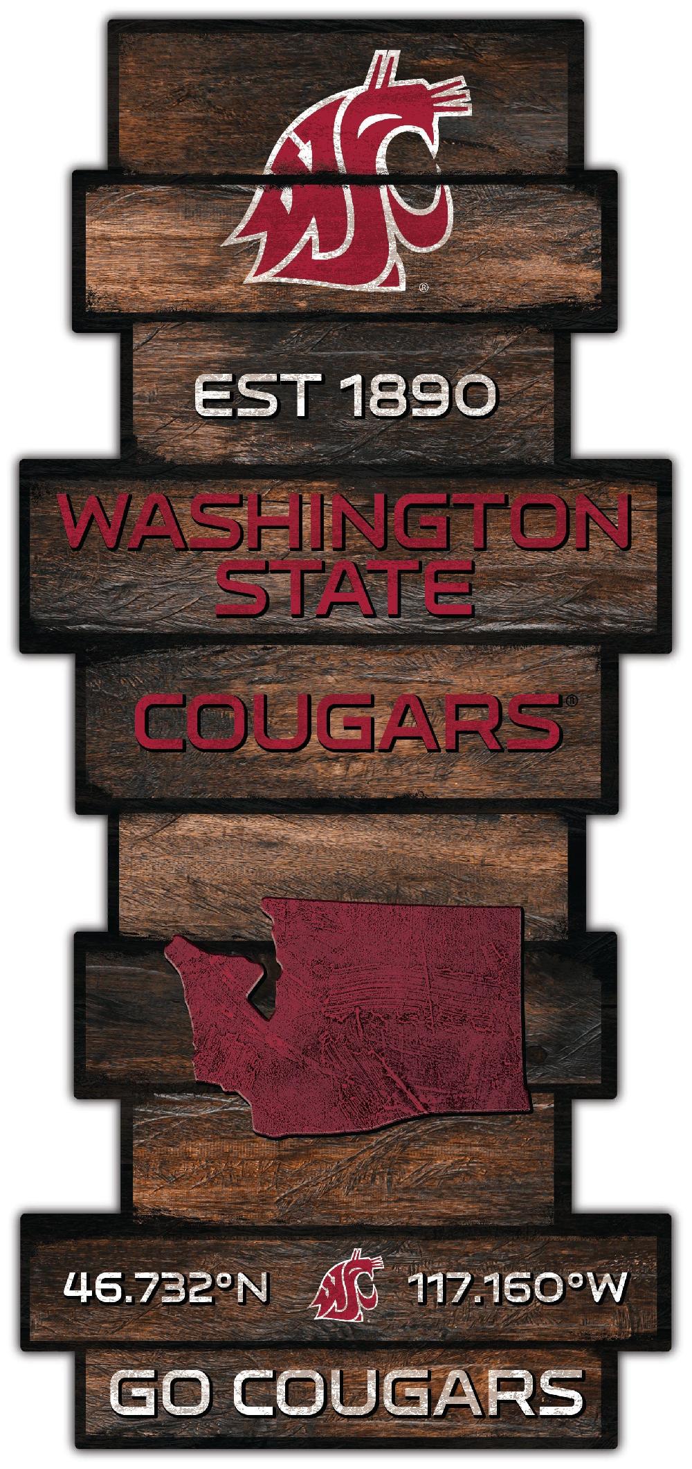 fan creations Washington State Wood Celebration Stack 24" Sign