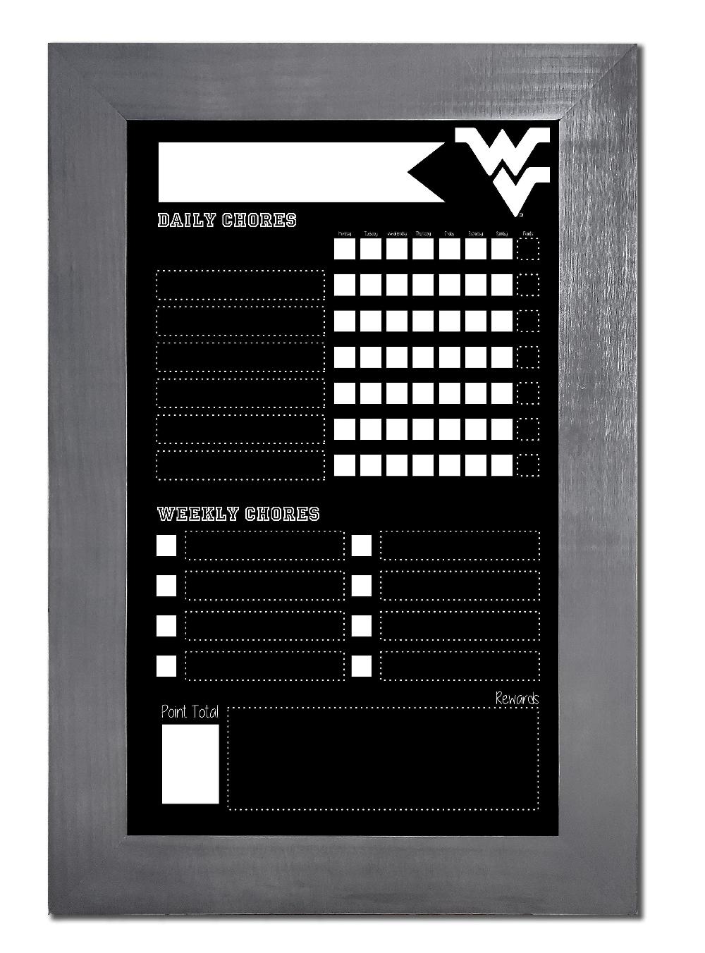 fan creations West Virginia Chore Chart Chalkboard 11x19 With Frame