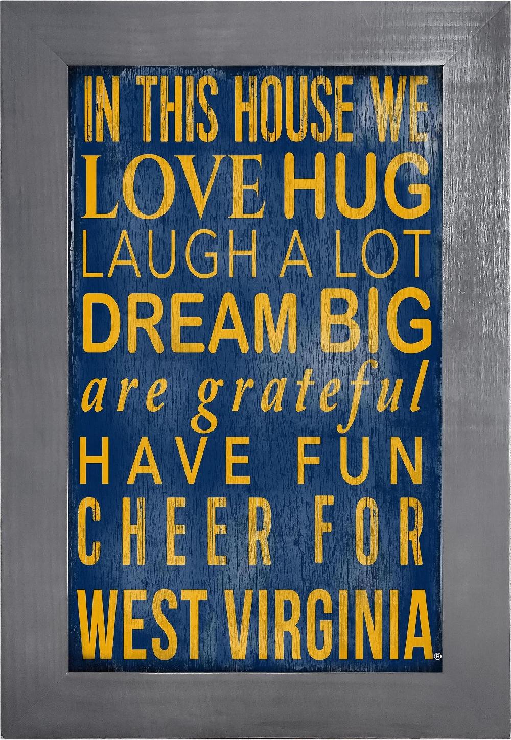 fan creations West Virginia Color In This House 11x19 Framed
