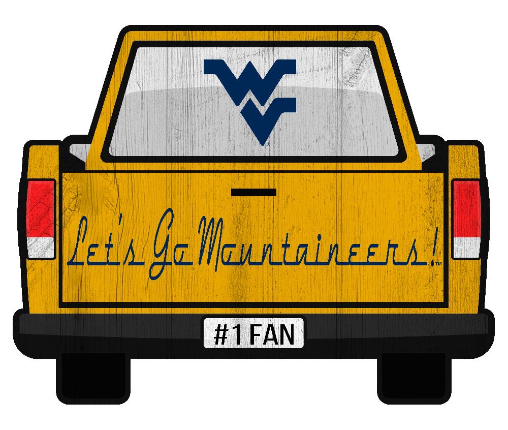 fan creations West Virginia Slogan Truck Back Vintage 12in