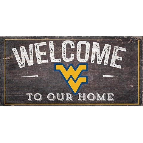 fan creations West Virginia University Welcome Distressed 6 x 12
