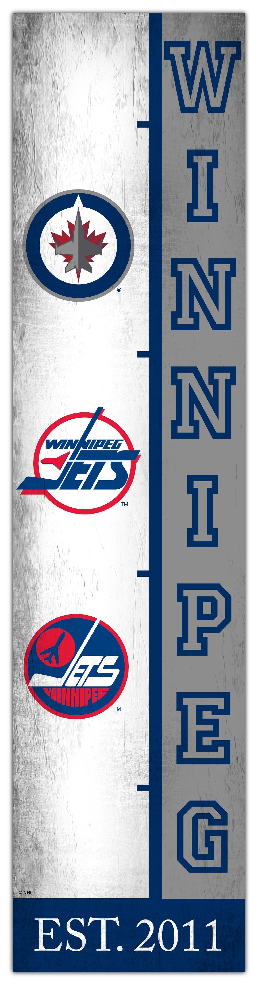 fan creations Winnipeg Jets Team Logo Progression 6x24