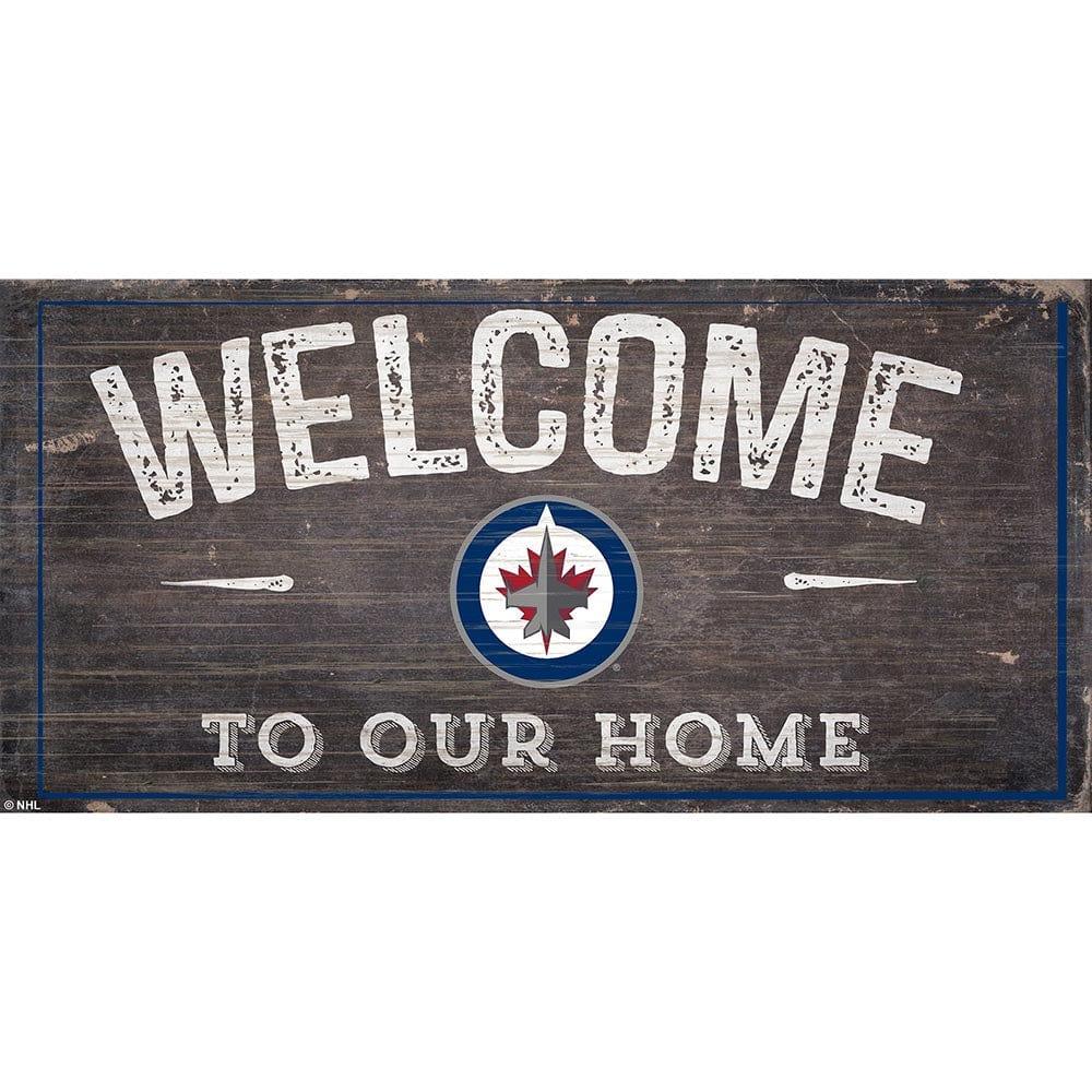 fan creations Winnipeg Jets Welcome Distressed 6x12